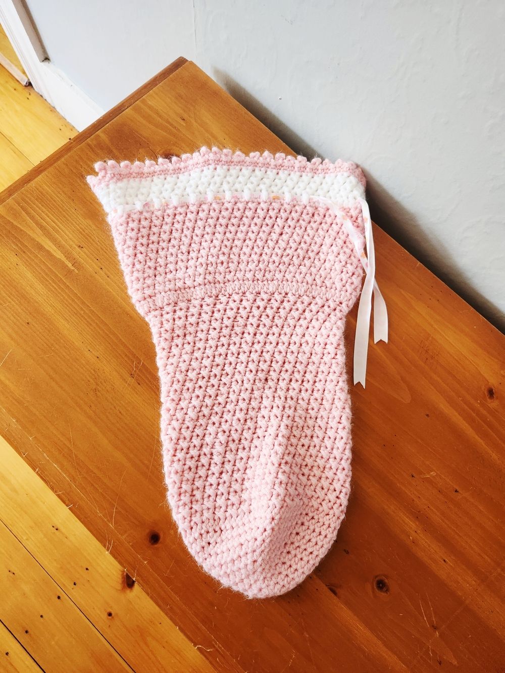 Handmade 0-3 Month Knitted Sleep Sack/Swaddle